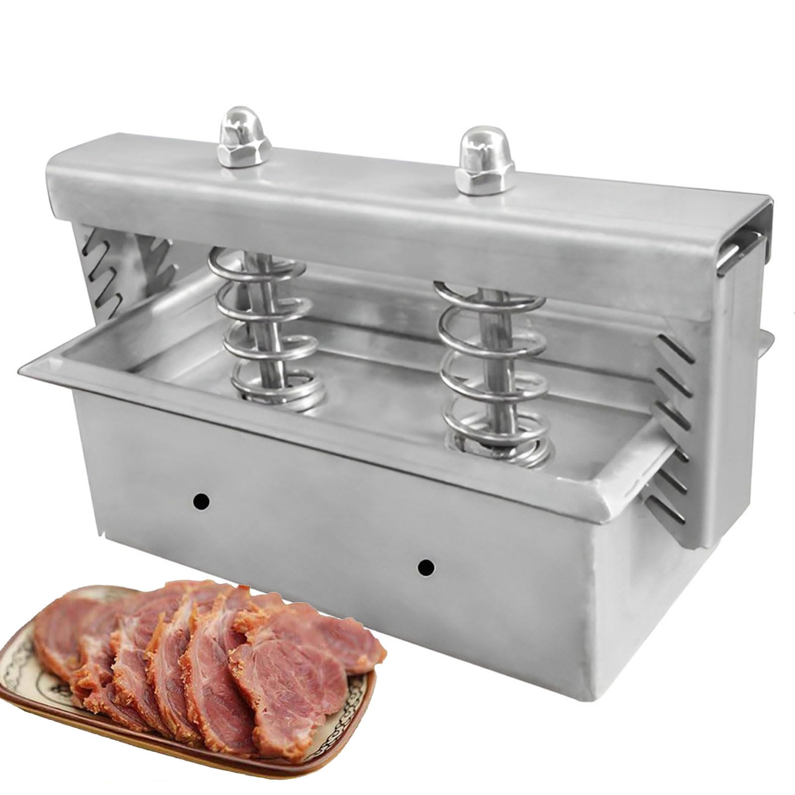 Fleischpresse aus Edelstahl mit Federdruck für Rindfleisch, Ziegel, Sandwich, Hamburger