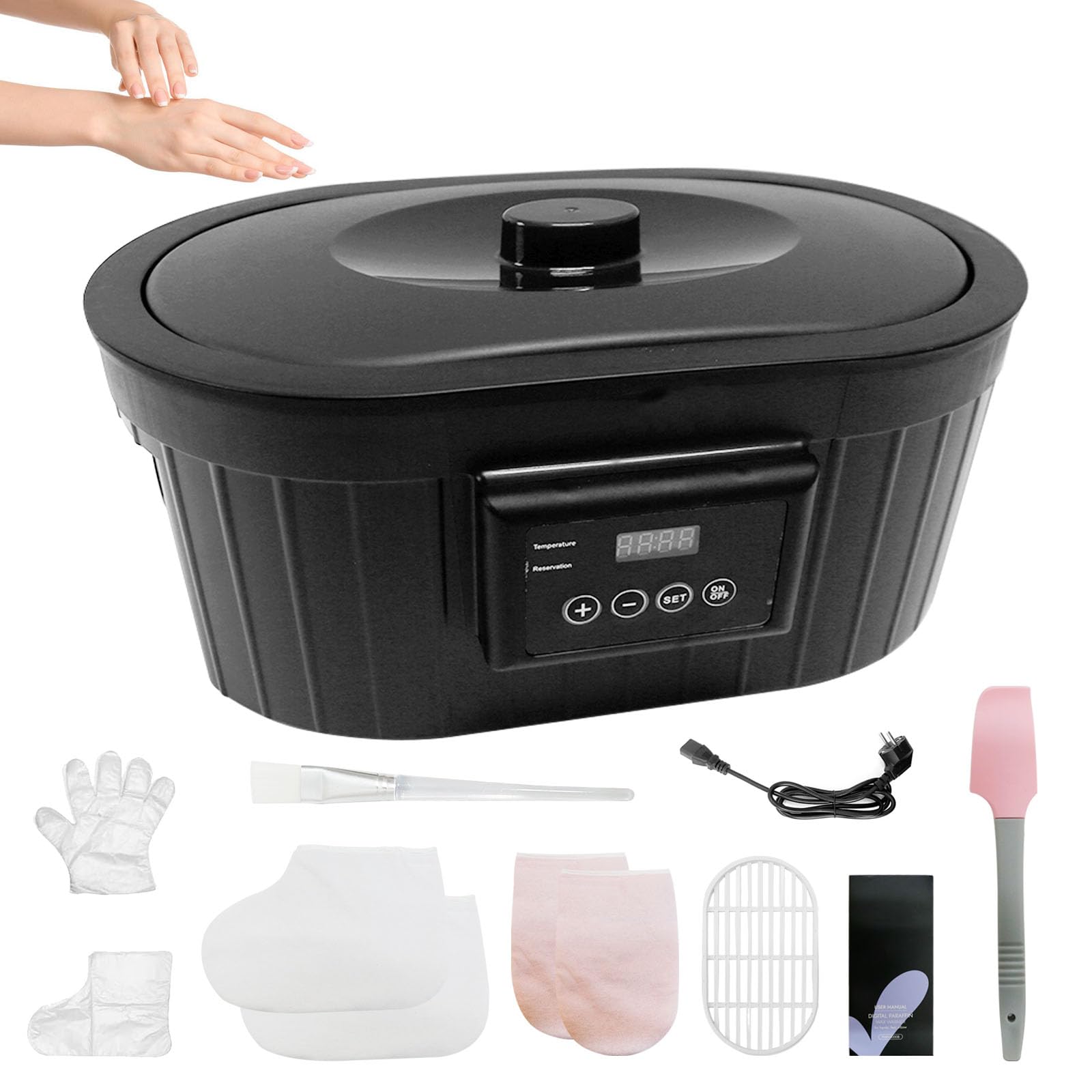 Bagno di Paraffina per Mani e Piedi, Dispositivo di Paraffina Kit Paraffina Bath 5000ml Scalda Paraffina Mani Piedi for Hands and Feet con Accessori