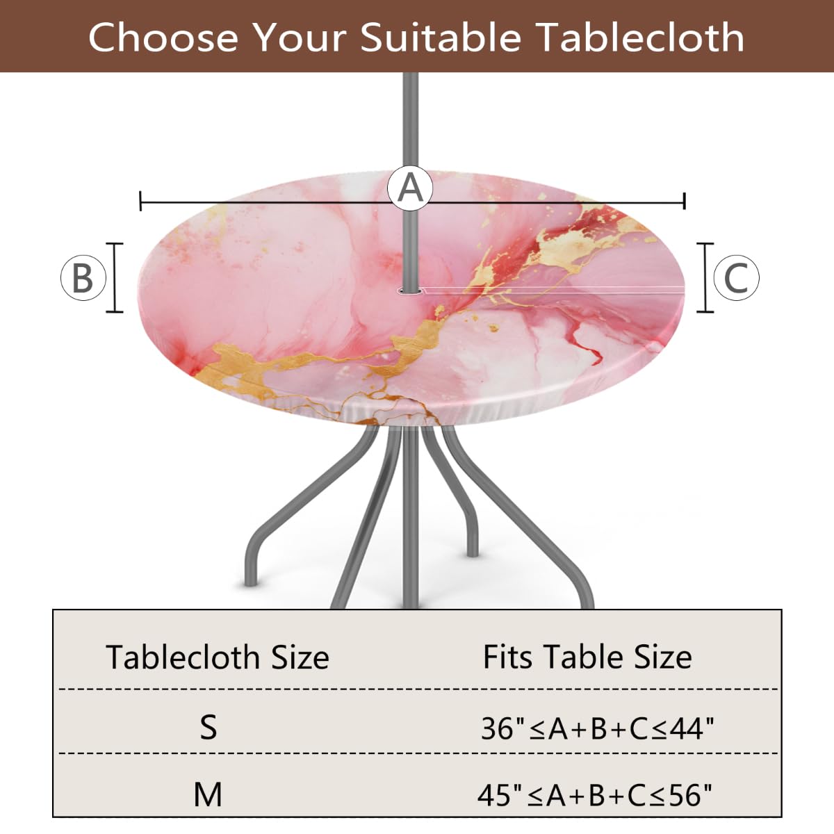 KNEMI Outdoor Round Tablecloth with Umbrella Hole - Image 3