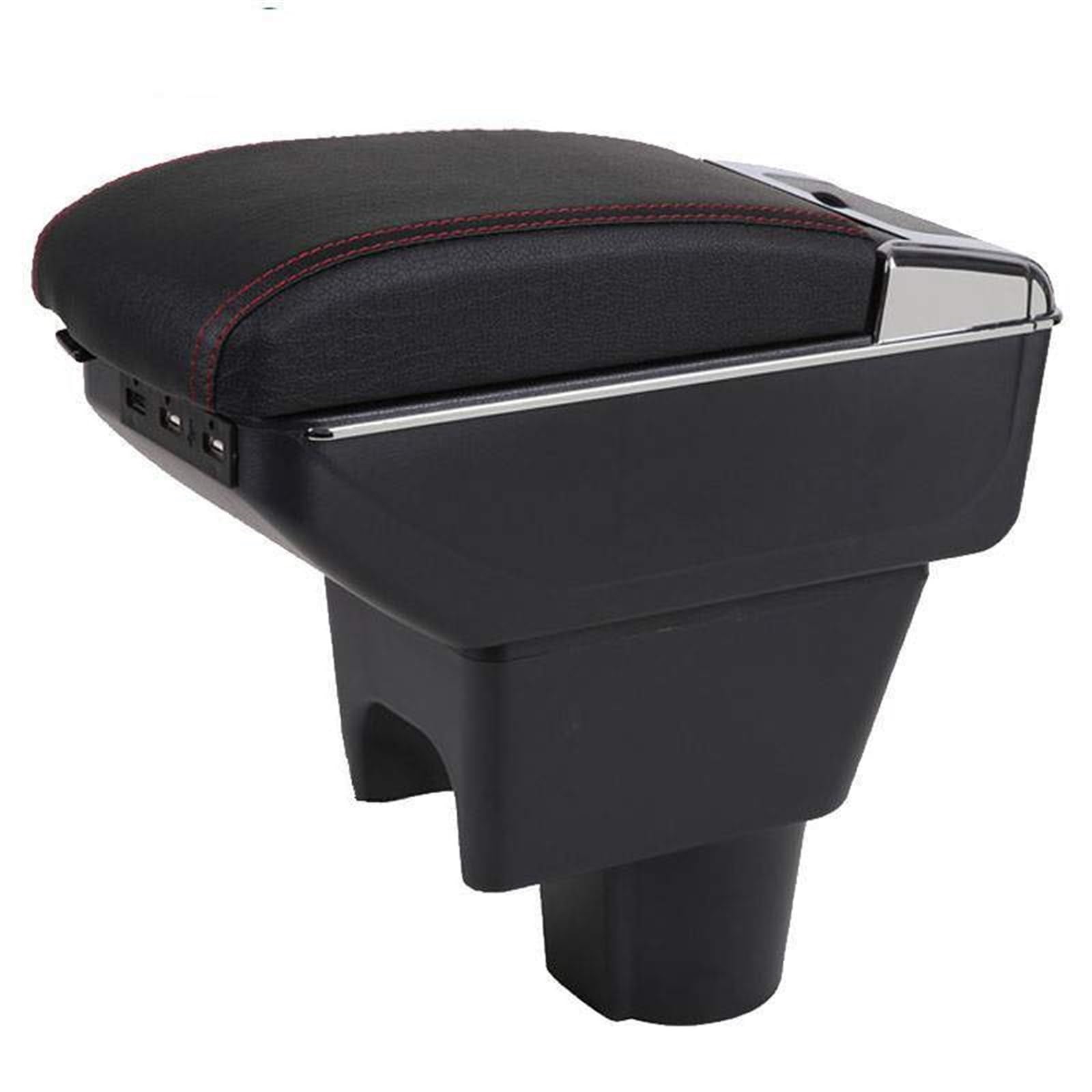 Pasuje do podłokietnika Renault Duster dla Nissan Terrano 3 dla Renault Oroc schowek w podłokietniku samochodowym schowek akcesoria samochodowe wnętrze (Material : A2 Black black 7USB)