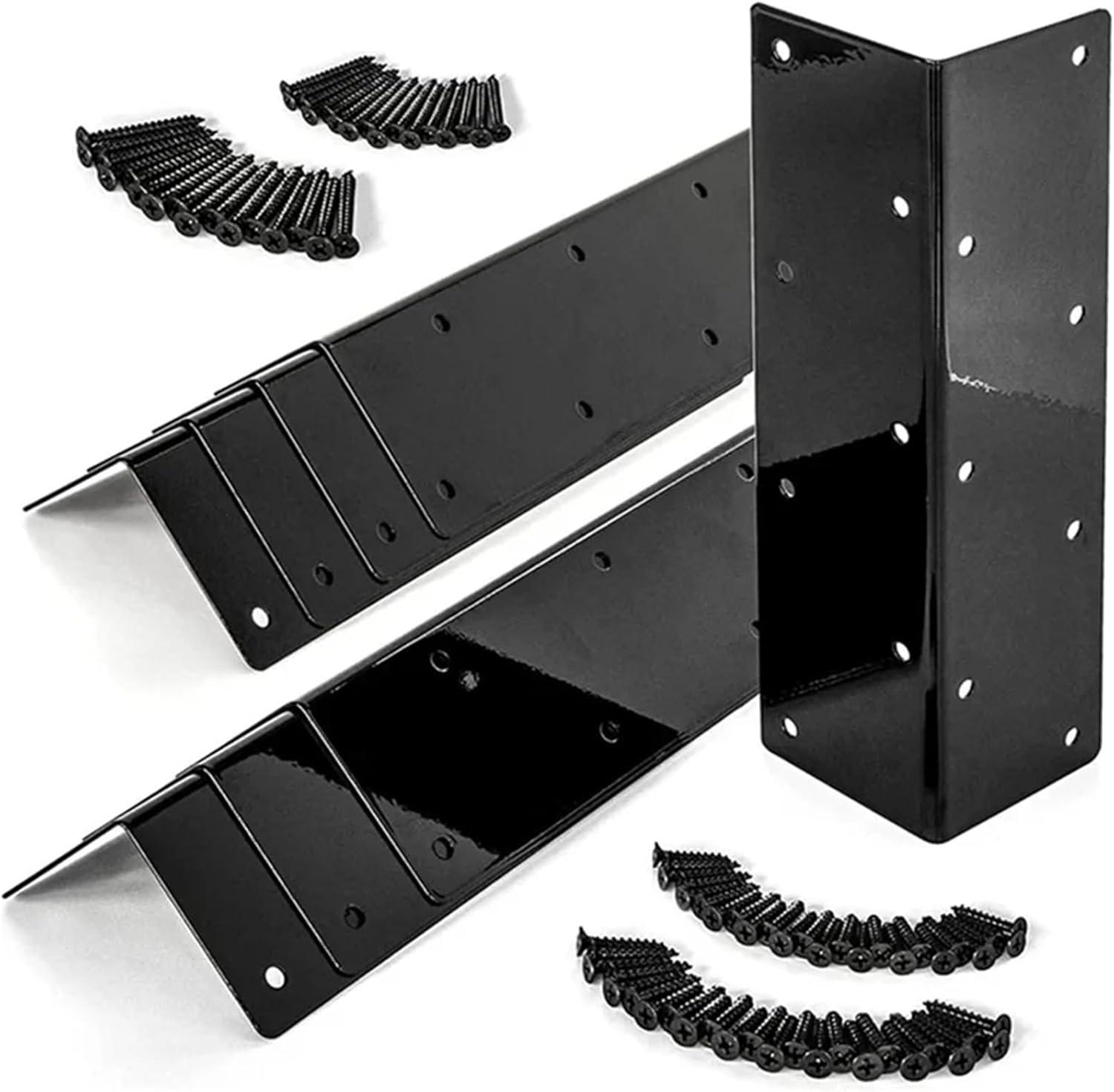 A44Z-Set of 8 Raised Garden Bed Corner Brackets for 20In-24In H Bed, Metal Garden Corner Bracket Resistant,Rust Metal Bed