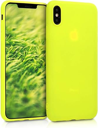 kwmobile Funda para Apple iPhone XS MAX - Carcasa para m?vil en [TPU Silicona] - Protector [Trasero] en [Amarillo ne