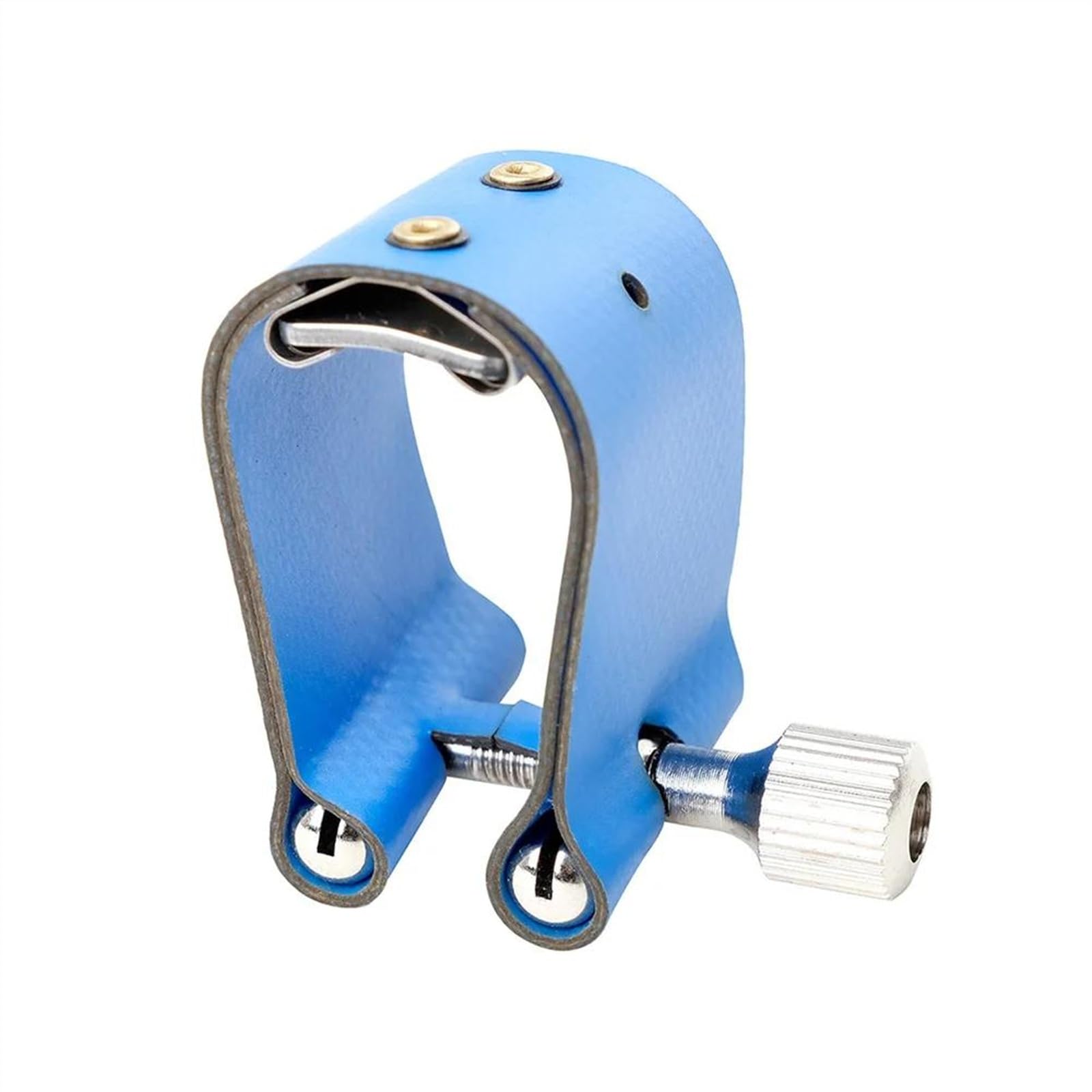 Części do Saksofonu Instrumentów Zacisk Na Ustnik Do Saksofonu Altowego. Klamra Ustnika Z Miękkiej Skóry W Kształcie Litery U Do Akcesoriów Saksofonowych (Color : Blue)