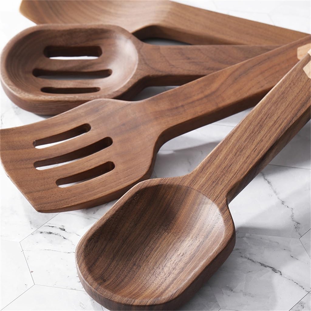 Black Walnut Spoon Leaky Spoon Soup Spoon Spatula Household Set