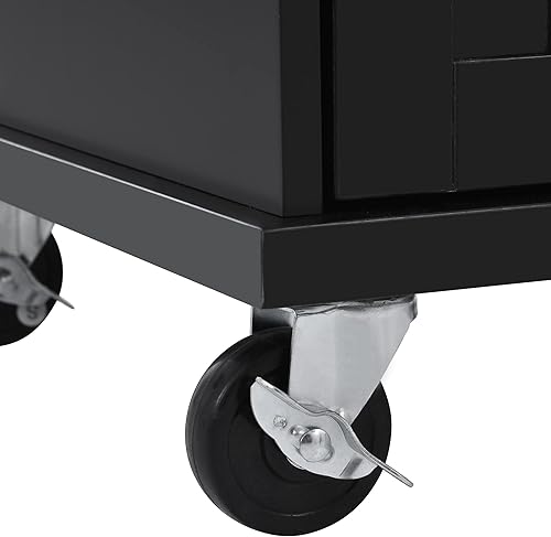 Miniatura 4 de YOPTO Isla de cocina con toma de corriente, hojas caídas y madera de goma, almacenamiento abierto y estante para vino, carrito de almacenamiento con