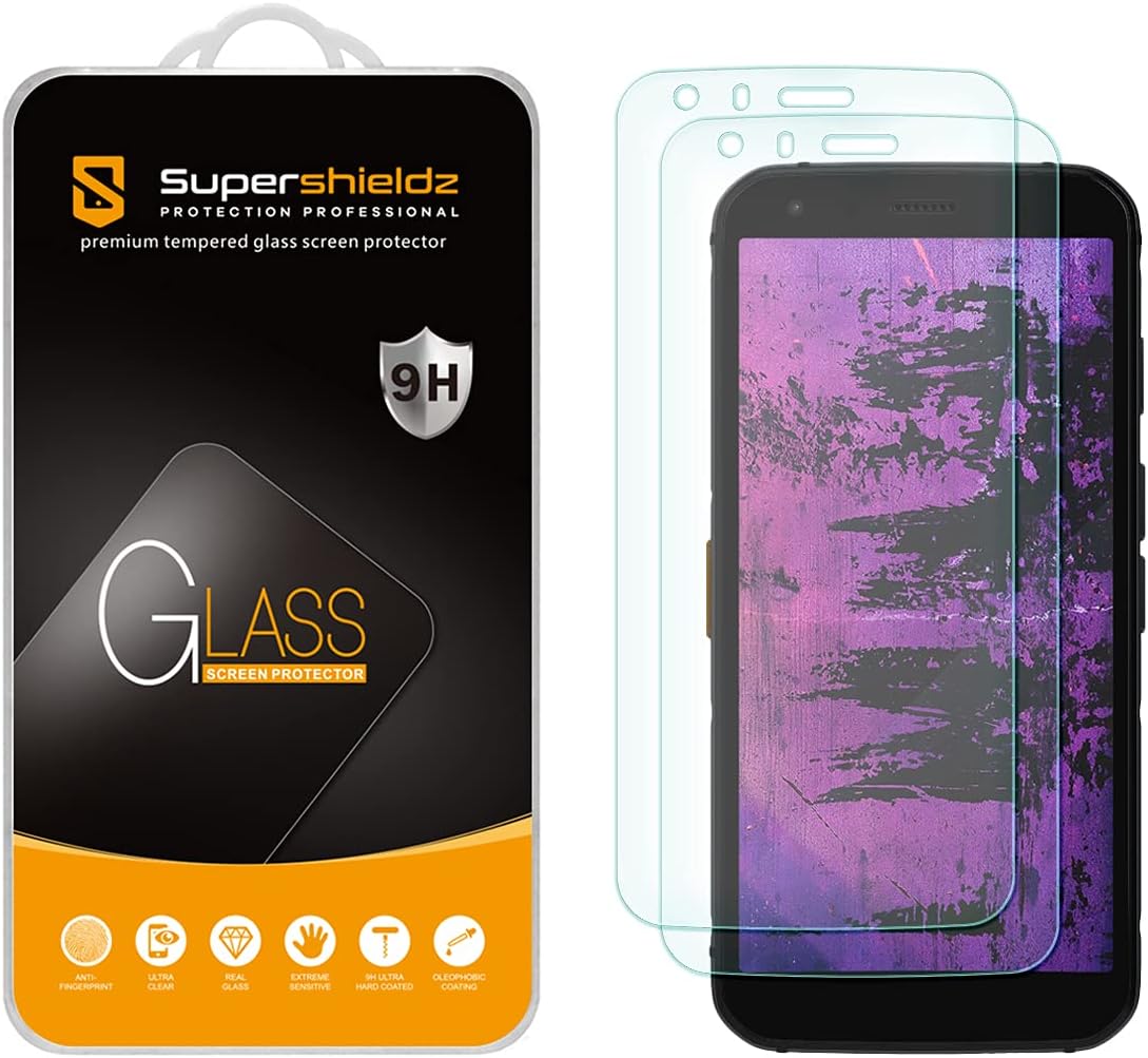 Supershieldz (2 Pack) Designed for CAT S62 and S62 Pro Tempered Glass Screen Protector, Anti Scratch, Bubble Free