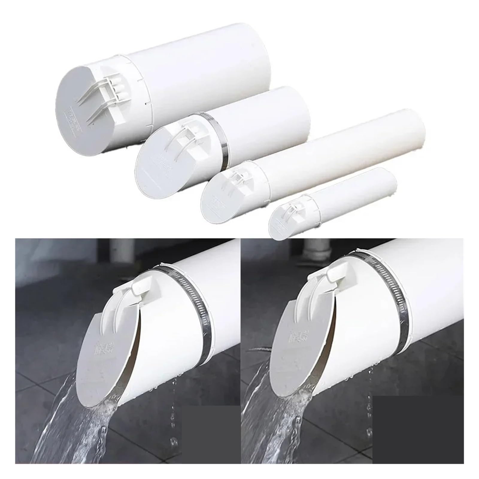 Valvola di ritegno for tubo scarico in PVC 50-160mmPVC Tubo di Drenaggio Scarichi a Pavimento Chiusura Automatica Coperchio Della Valvola Spostamento Di Anti Riflusso Odore valvola
