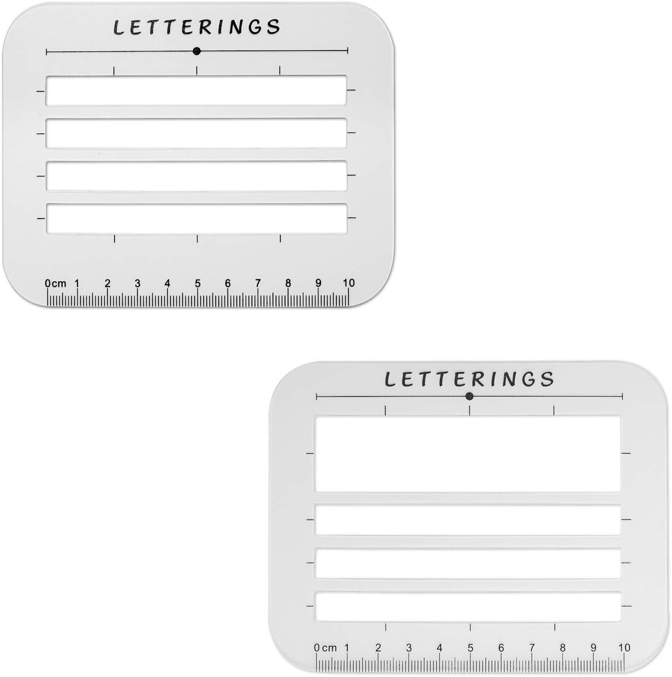 Calligraphy Stencil and Ruler Template- 2 Piece Address and Envelope Guide | Helps with Writing Straight Lines for Calligraphy, Wedding Invitations & Baby Shower Invitations