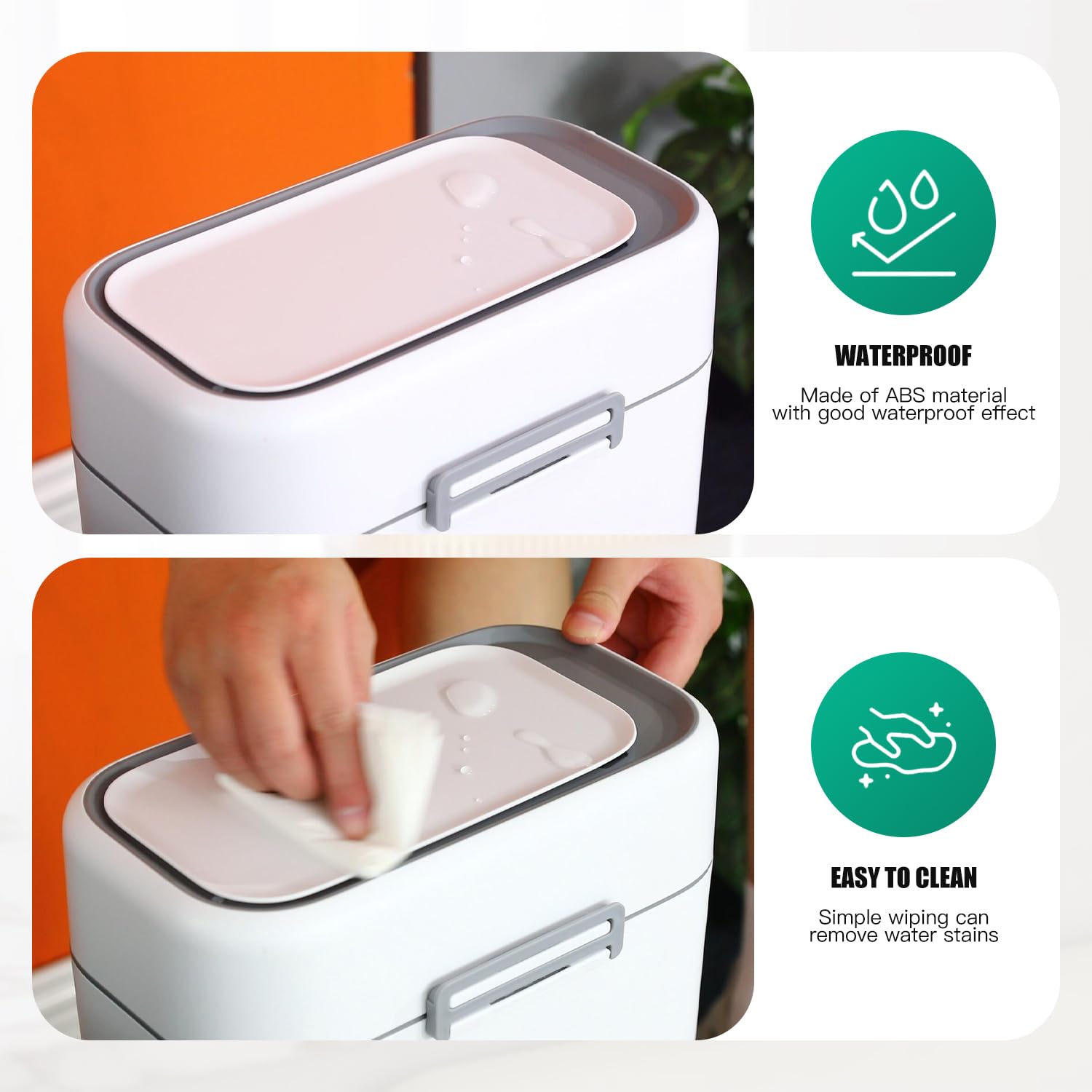 PayLessHere Bathroom Trash Can with Lid 2.2 Gallon Touchless Motion Sensor Small Slim Garbage Can for Bathroom, Bedroom, Office, Living Room (1)
