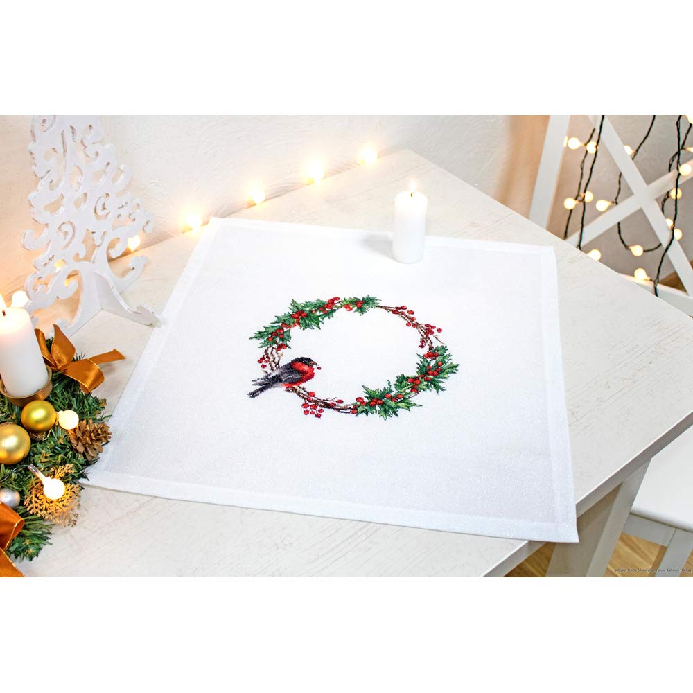 Lucas Multicoloured Luca-S Cross Stitch Tablecloth Kit, Cotton, 45 X 45 Cm