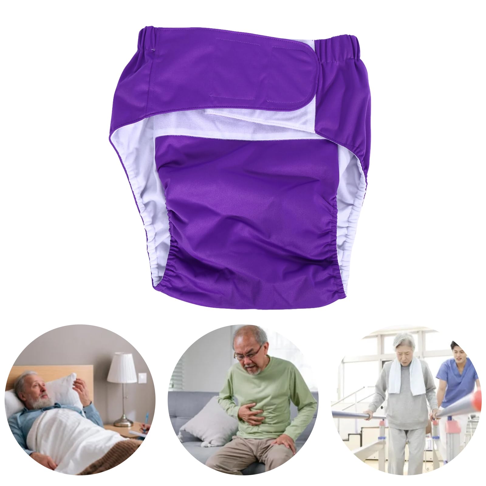 Nikou Pannolini per adulti lavabili e regolabili traspiranti Dark Purple