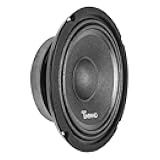 6.5 Inch Shallow Car Speaker 600 Watts TPT-MB6-4 Slim Shallow Profile 4 Ohm, PRO Midbass Car Audio Loudspeaker Compact for Doors (Single)