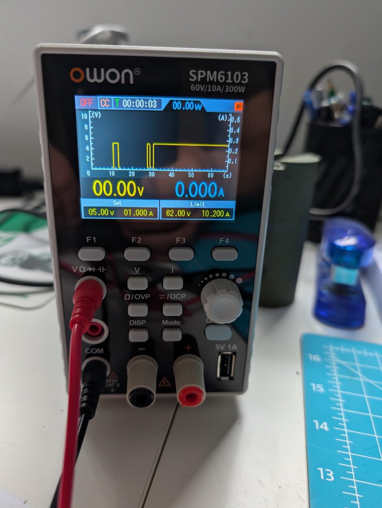 OWON SPM6103 DC Power Supply Programmable (0-60V,0-10A), 2 in 1 Supply ...