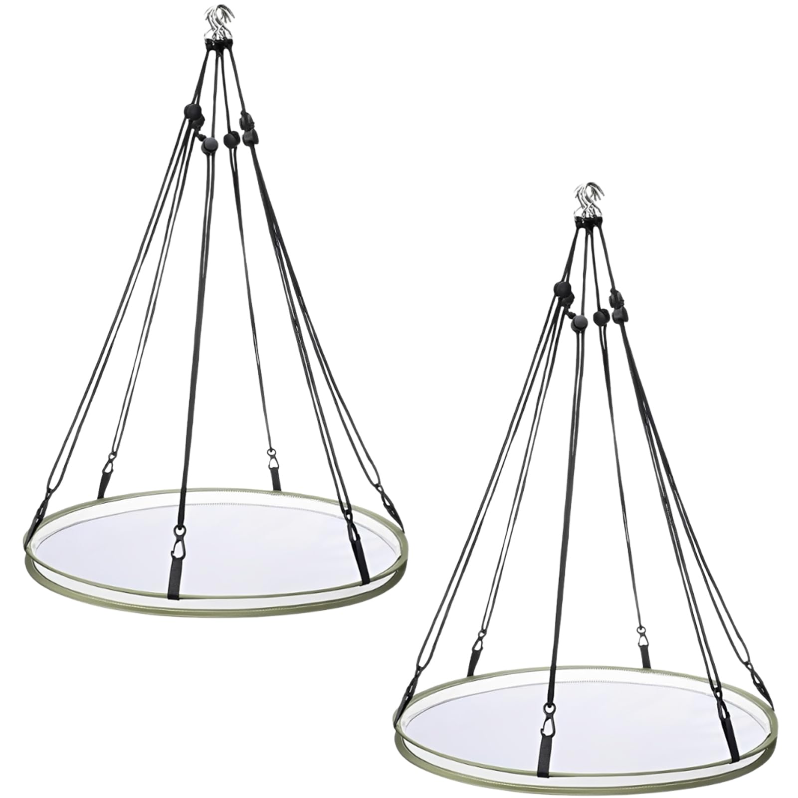 2 Pcs Bird Feeder Seed Catcher Tray, 40cm Garden Bird Seed Catcher Tray with Hanging Design, Reduces Bird Seed Waste for Outdoor Bird Watching, Durable Platform Feeder for Backyard Bird Feeding