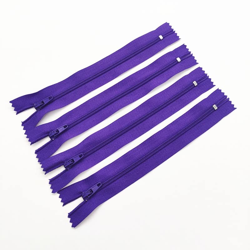 Reißverschlüsse 3# 7. 0cm-100. cm Geschlossener Nylon-Spulen-Reißverschluss Geeignet for Taschen und Kleidung (50/100 stücke) (Color : Deep Purple, Größe : 90cm)