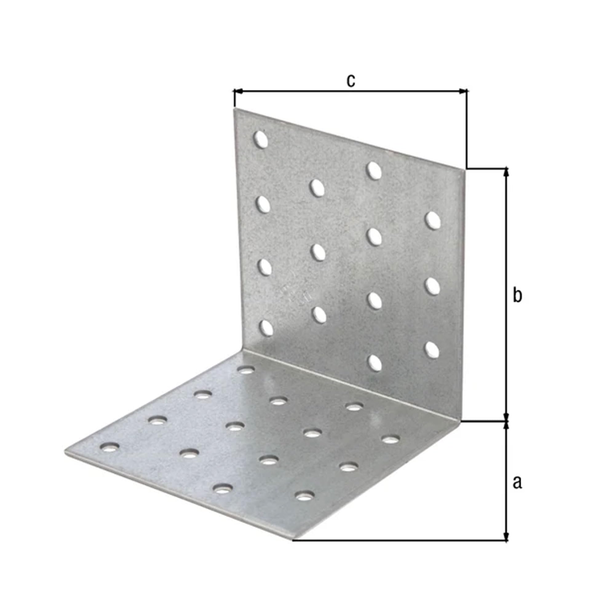 siwitec Escuadra perforada de acero galvanizado sendzimir, 80 x 80 x 80 mm, 75 unidades, conectores de madera resistentes a la intemperie, isósceles, ángulos, placas perforadas