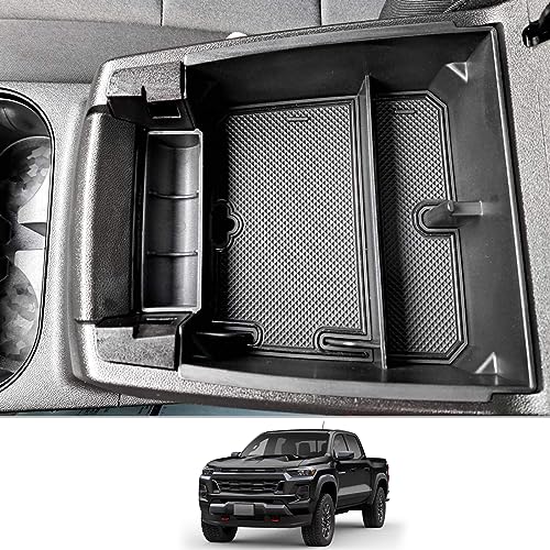 CDEFG for 2025 2026 Chevy Colorado GMC Canyon Center Console Organizer Tray for 2023-2025 2026 Chevy Colorado GMC Canyon Middle Console Armrest Storage Box 2025 Colorado Canyon Truck Accessory