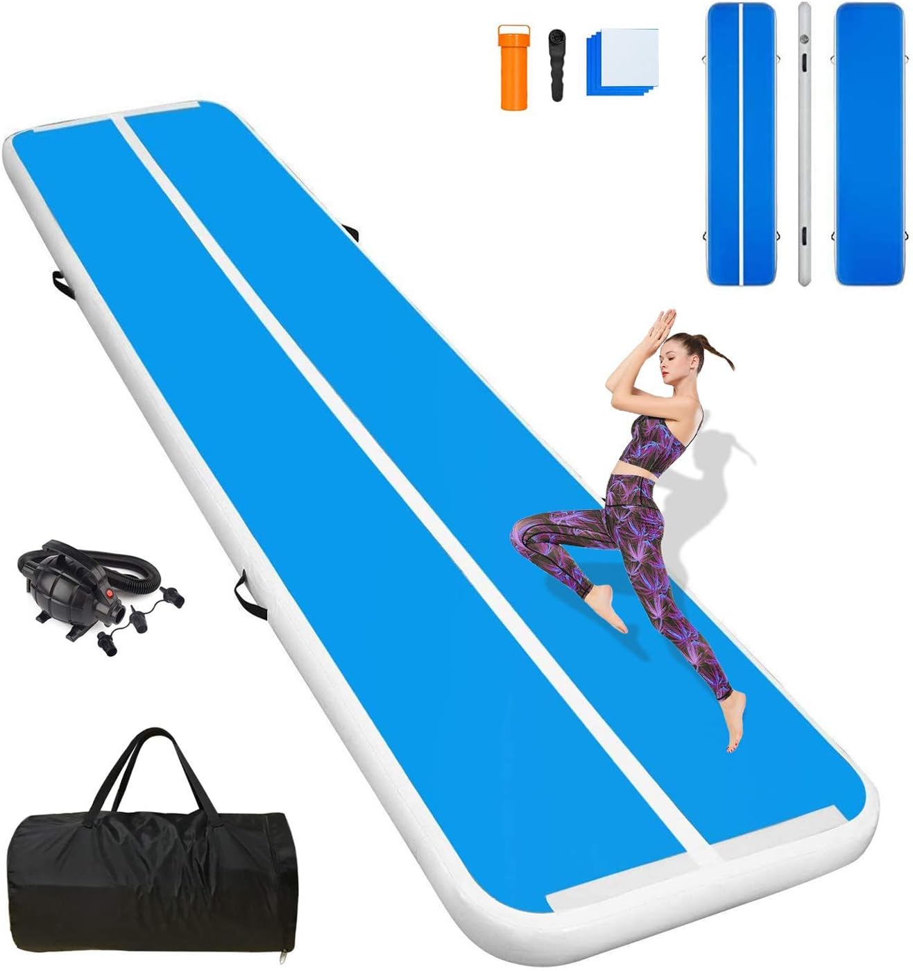 SUJAN 4in Thickness Airtrack Mat Air Tumble Track Gymnastics Mats for