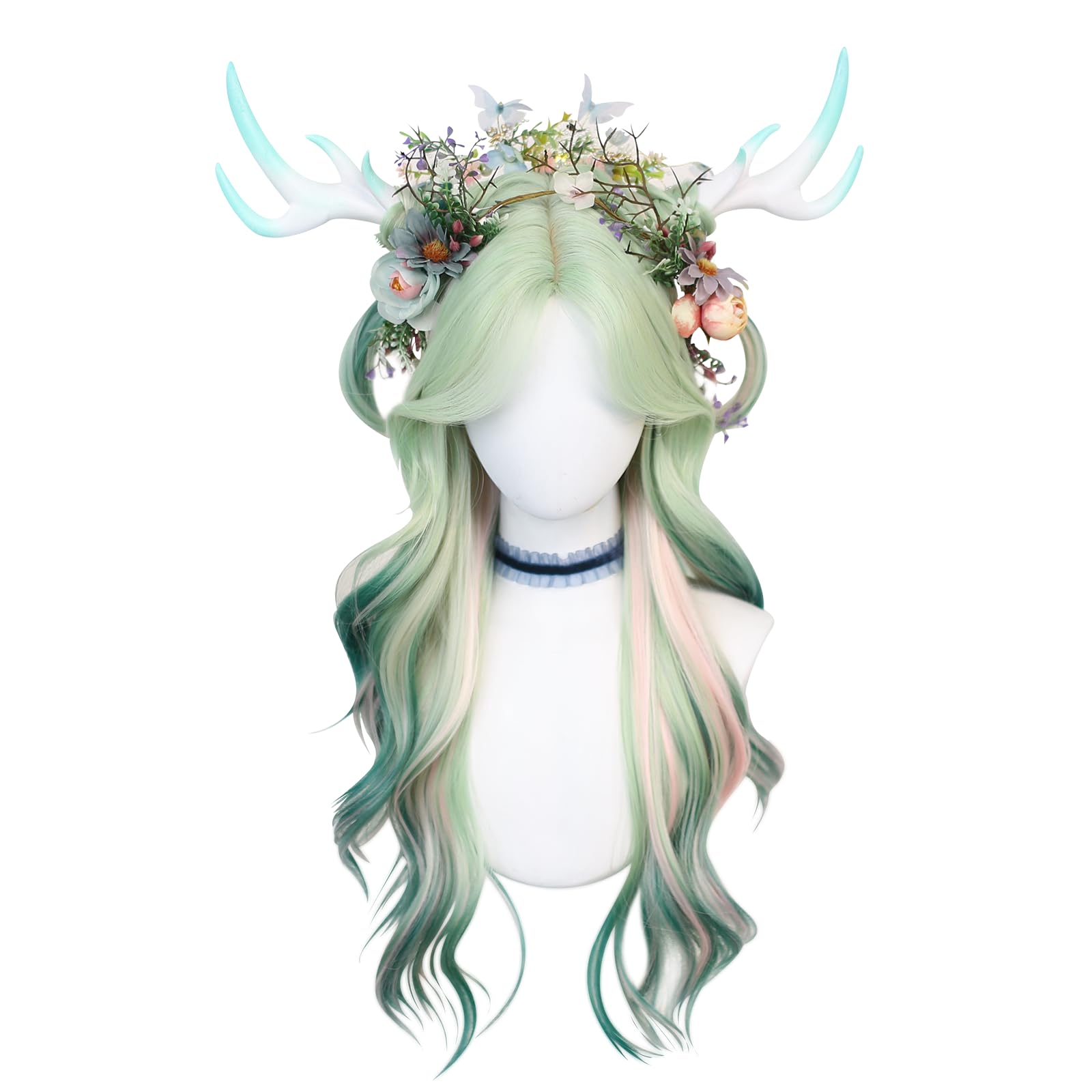 KORURACLUB gradient Wigs cosplay Wig pink and lolita wigs anime wig halloween Wigs for women (No accessories included) (): Sagittarius