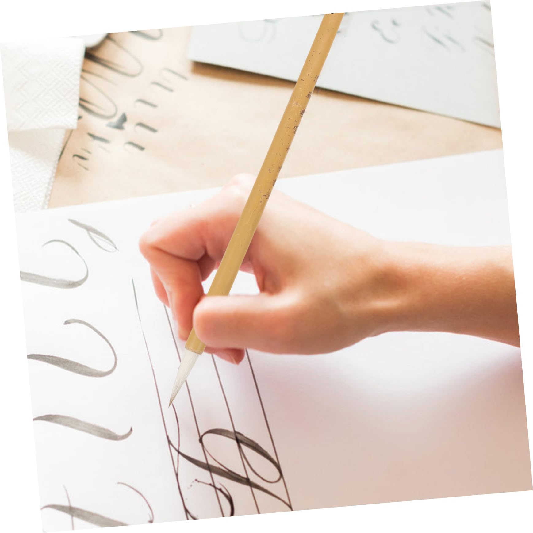 NUOBESTY 4 Set Pennello Calligrafico Calligrafia Calligraphy Pennello Scrittura Decorazione Sottovuoto Stilo Mobile Pennello Da Pittura Multiuso Pittura Tradizionale Nylon 3 Pezzi * 4