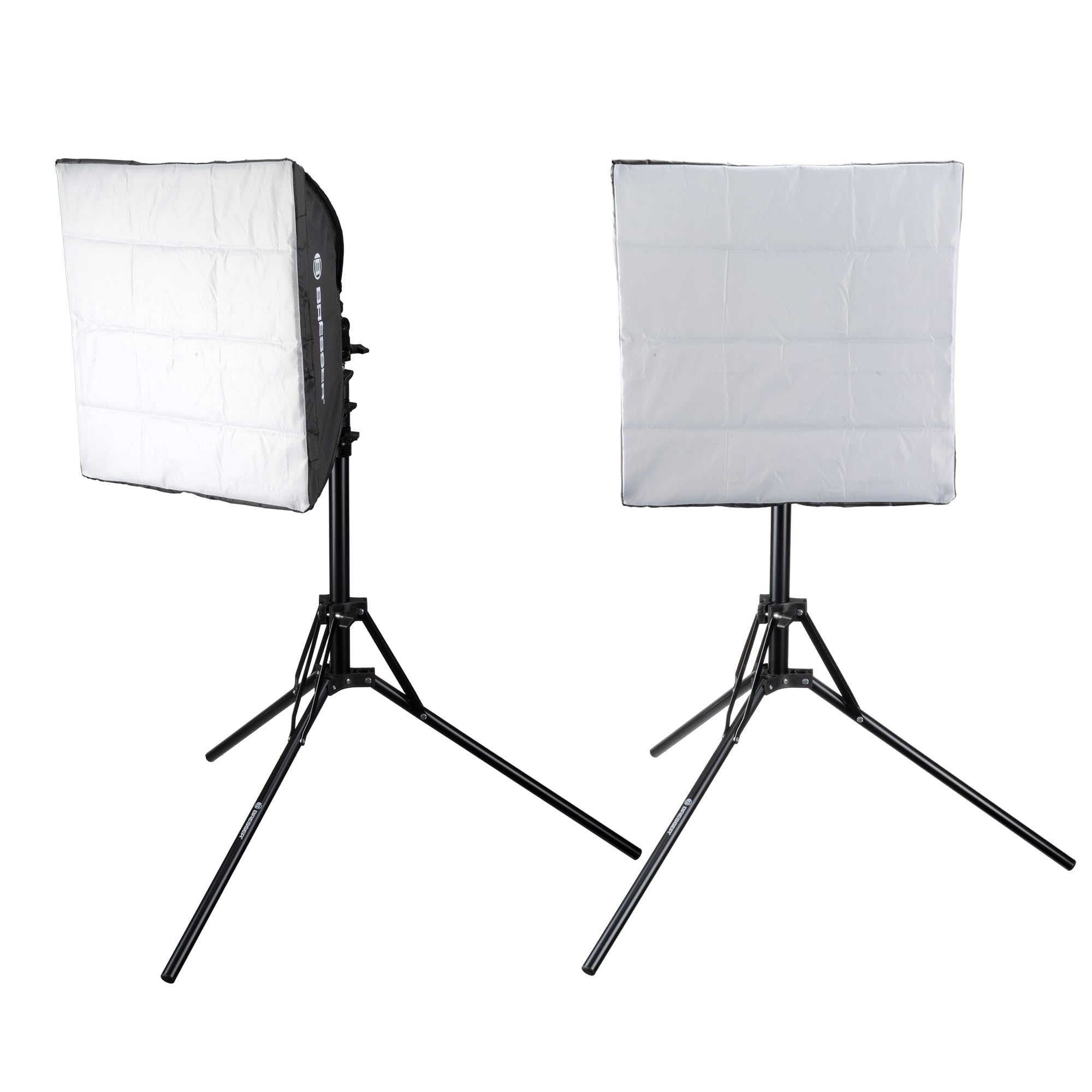 Bresser BR-170C Kit Éclairage LED Studio Photo Video 5500K - 2 Softbox 40x40cm avec Trépieds Réglables 75-180cm, CRI>90, 50W pour Vlog Portrait Streaming
