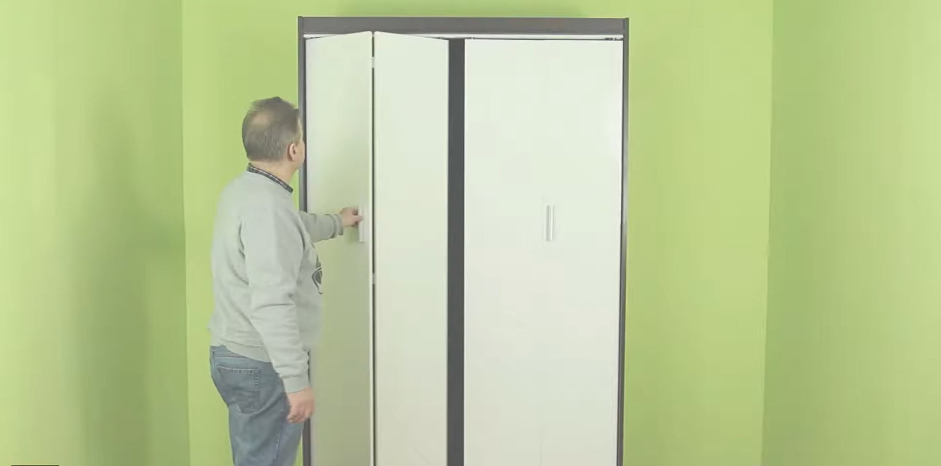 Kit de herrajes para puertas plegables de clóset - Riel de 70 pulgadas para 4 paneles hasta 30 lb - SLID'UP 200 miniatura 6