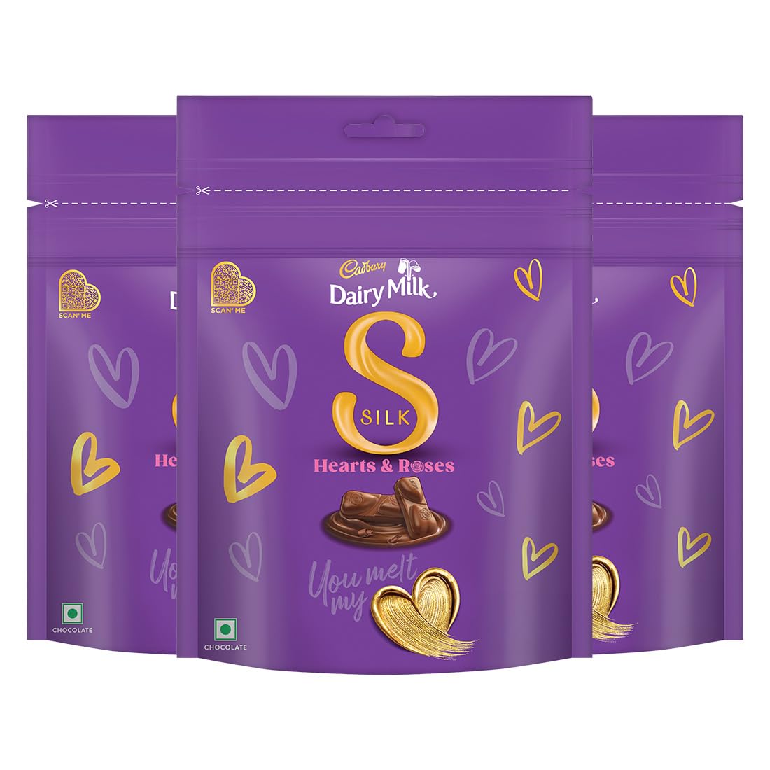 Dairy Milk Silk Home Treats Valentine's Gift Pack Chocolate Bar, 135 g (Pack of 3)