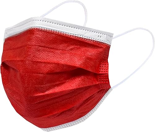 Miniatura 5 de Máscara de seguridad desechable de 3 capas de protección facial para adultos, 50 unidades (colores surtidos 4)