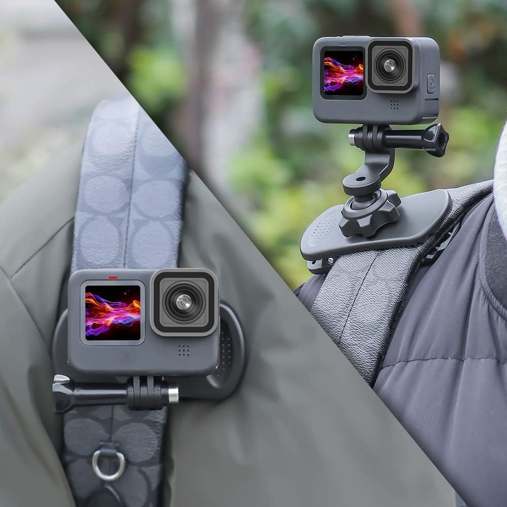 Backpack Strap Clip Mount for GoPro Hero 12 11 10 9 8 7 6 5 4 3+ 2 Session Black Silver XIAOYI 4K SJCAM Yi Sports Action Camera Perfect Shoulder and Hat Quick Release Clamp Body Cam Holder Backpack Strap Clip Mount for GoPro Hero 12 11 10 9 8 7 6 5 4 3+ 2 Session Black Silver XIAOYI 4K SJCAM Yi Sports Action Camera Perfect Shoulder and Hat Quick Release Clamp Body Cam Holder