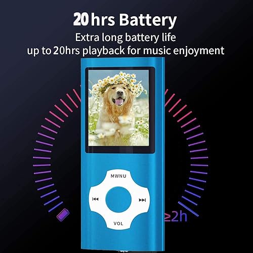 Miniatura 21 de Hotechs - Reproductor de MP3 / MP4, reproductor de música MP3 con tarjeta SD de 32 GB de memoria, pantalla LCD digital de 1.82 pulgadas, mini puerto