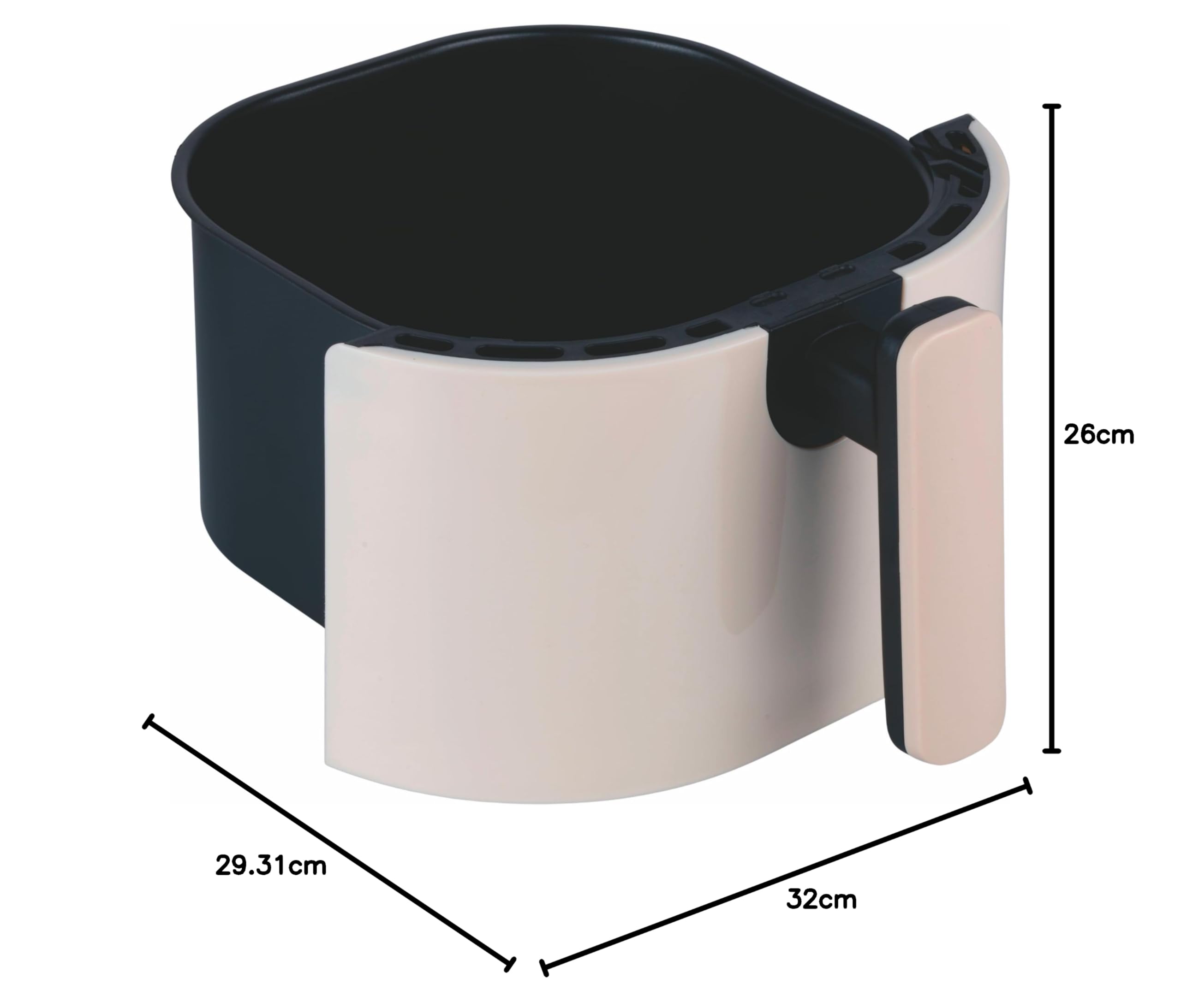 Friggitrice ad aria 5 L, display touch, 1200W, avorio, Kooper