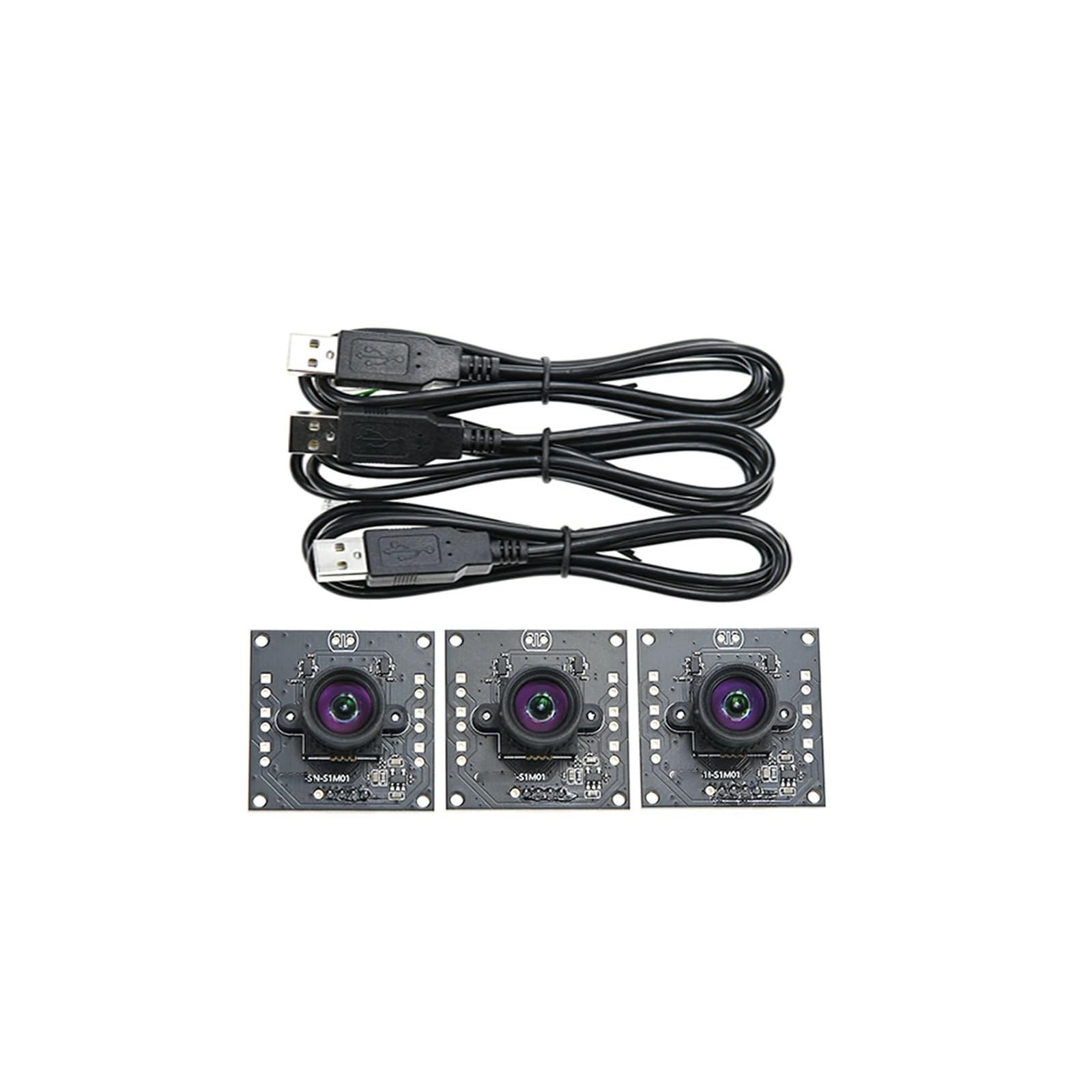 USB-Kameramodul IMX179 /OV2735/OV9732 100 Grad 30fps 2M Cbale Keine Verzerrung, kompatibel mit Autodarts.io Scoring-Kamerateilen(Imx179 3pcs)