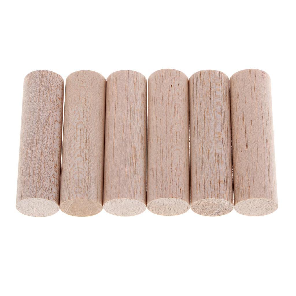 sharprepublic Unpainted Wood Dowel Rods 20mm Diameter Craft Sticks Unfinished Natural Wood - 6 Pieces 70mm - Image 3