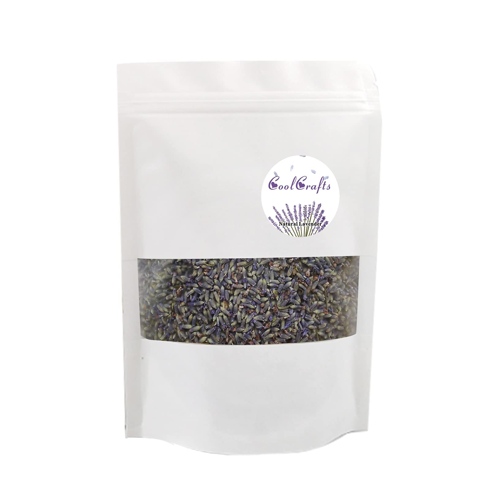 CoolCrafts Dried Lavender 115g Dried English Lavender, Dry Lavender for Crafts, Lavender Buds for Candle Making, Soap Making, Bath, Lavender Bags