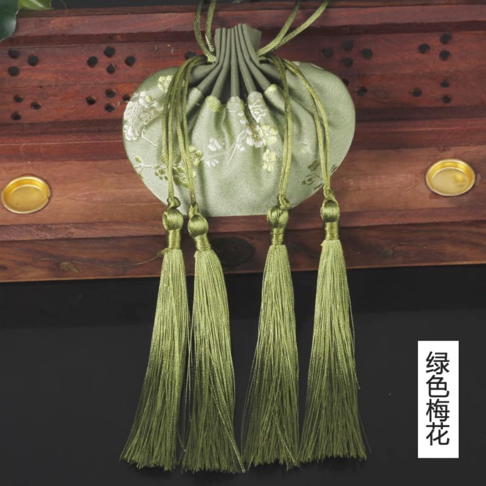 10cm Fragrant Bag Antique Style Embroidered Sachet Pendant Hanfu Tassel Pouch Wallet
