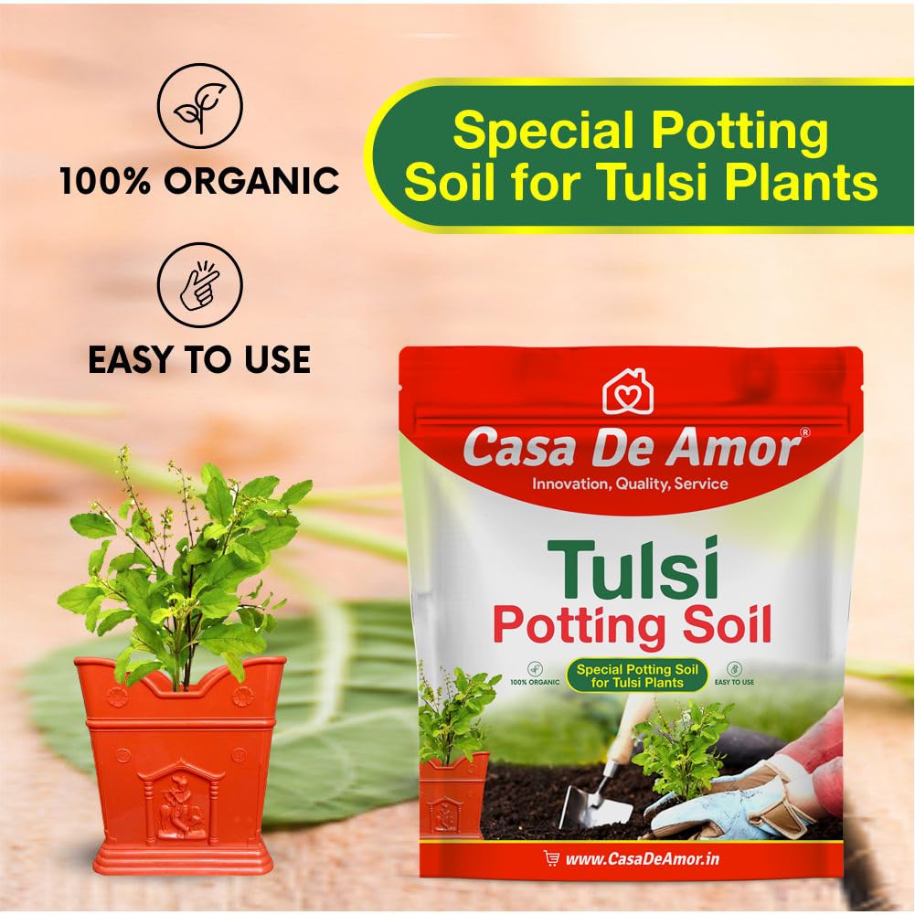 Casa De Amor Tulsi Potting Soil - Organic & Healthy -4 Casa De Amor Tulsi Potting Soil - Organic & Healthy -4