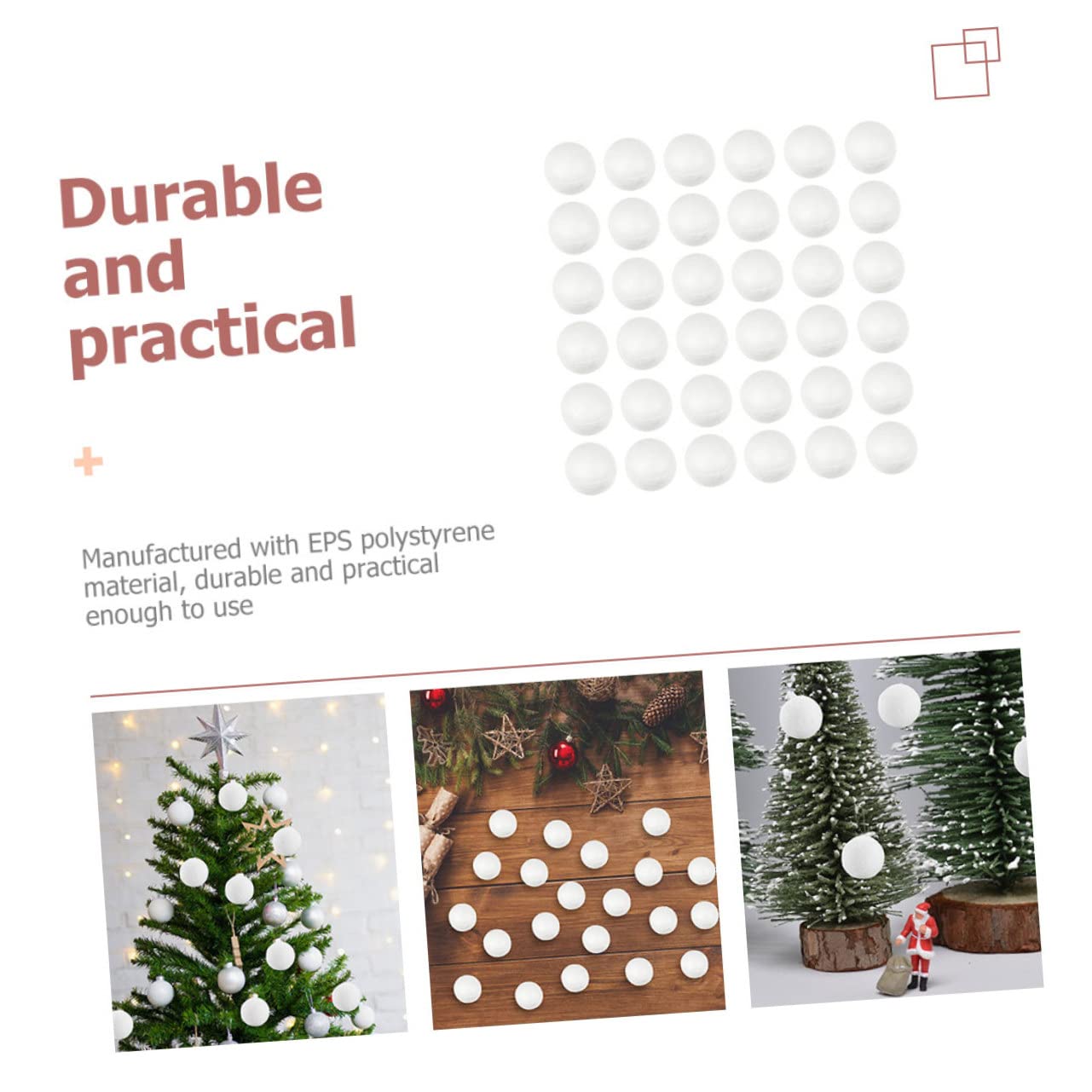 NUOBESTY 2000pezzi Palline Polistirolo per Fai Te Sfere Foam Bianche per Decorazioni Natalizie e Matrimoni per Progetti Creativi e Giocattoli Educativi