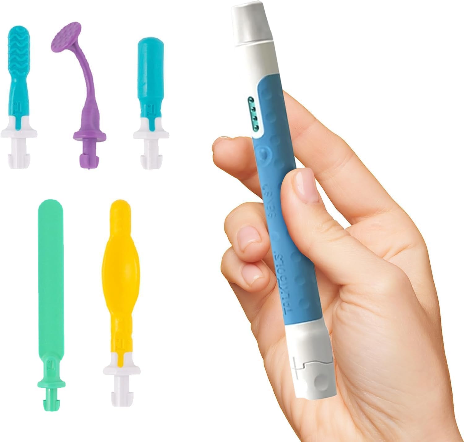 TalkTools® Sensi (Ocean Blue) Sensory Integration Kit with 5 Sensory Oral Motor Tips and Storage Pouch