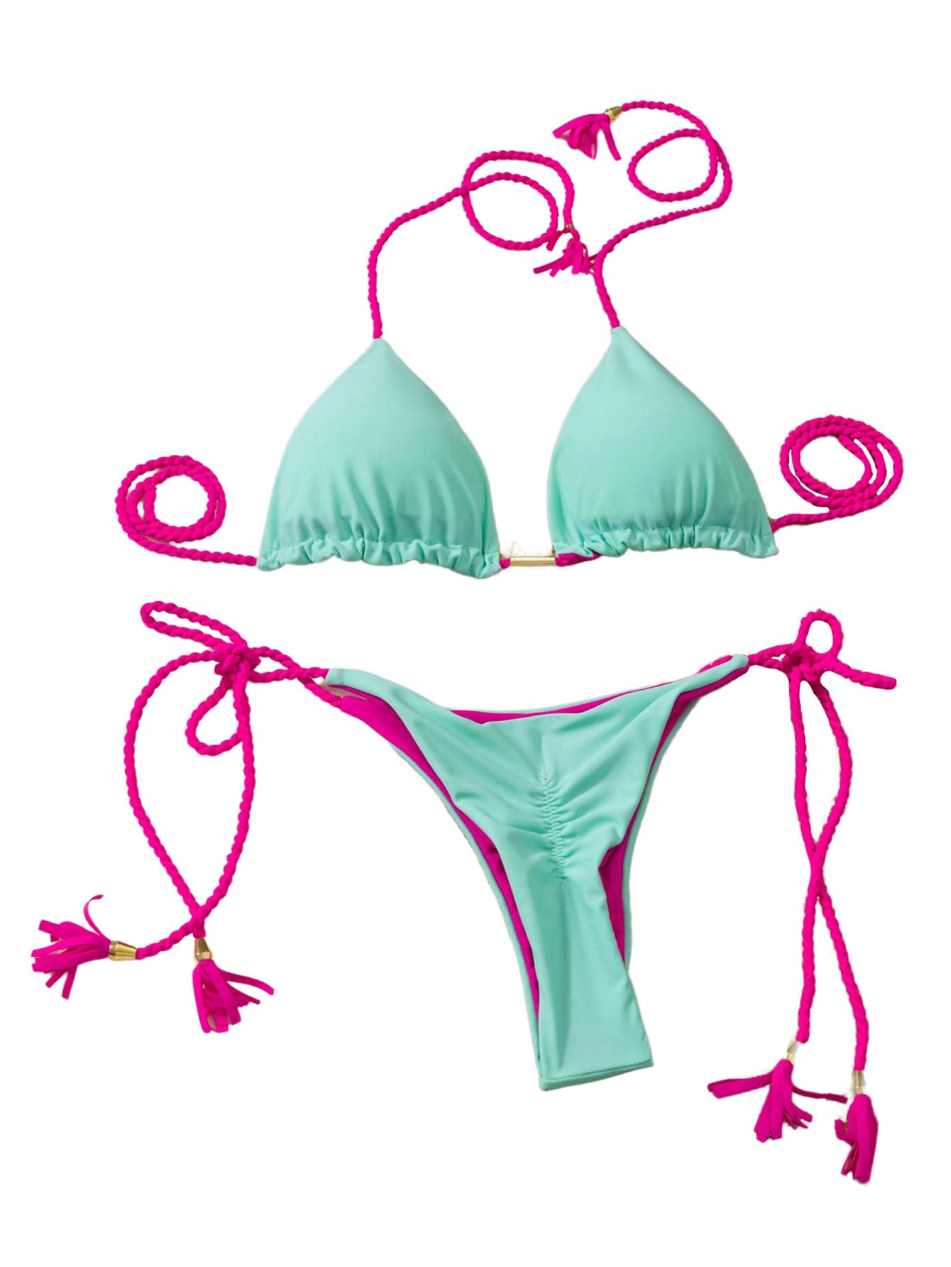 Bikini à cordes licou ajustable pour éviter les marques de bronzage - 7