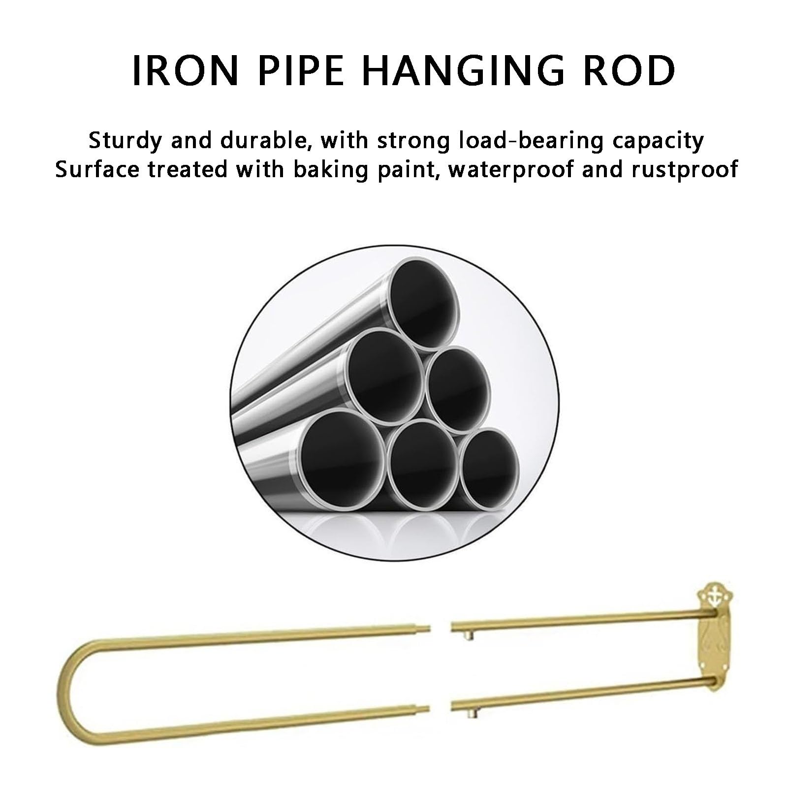 Lot De 2 Cloisons De Séparation En Forme De U, Rideaux De Séparation D'intimité Avec Support En Métal, Séparateur De Pièce À Suspendre Au Mur De 7,2 Pieds De Haut(White,Rod length 230cm)