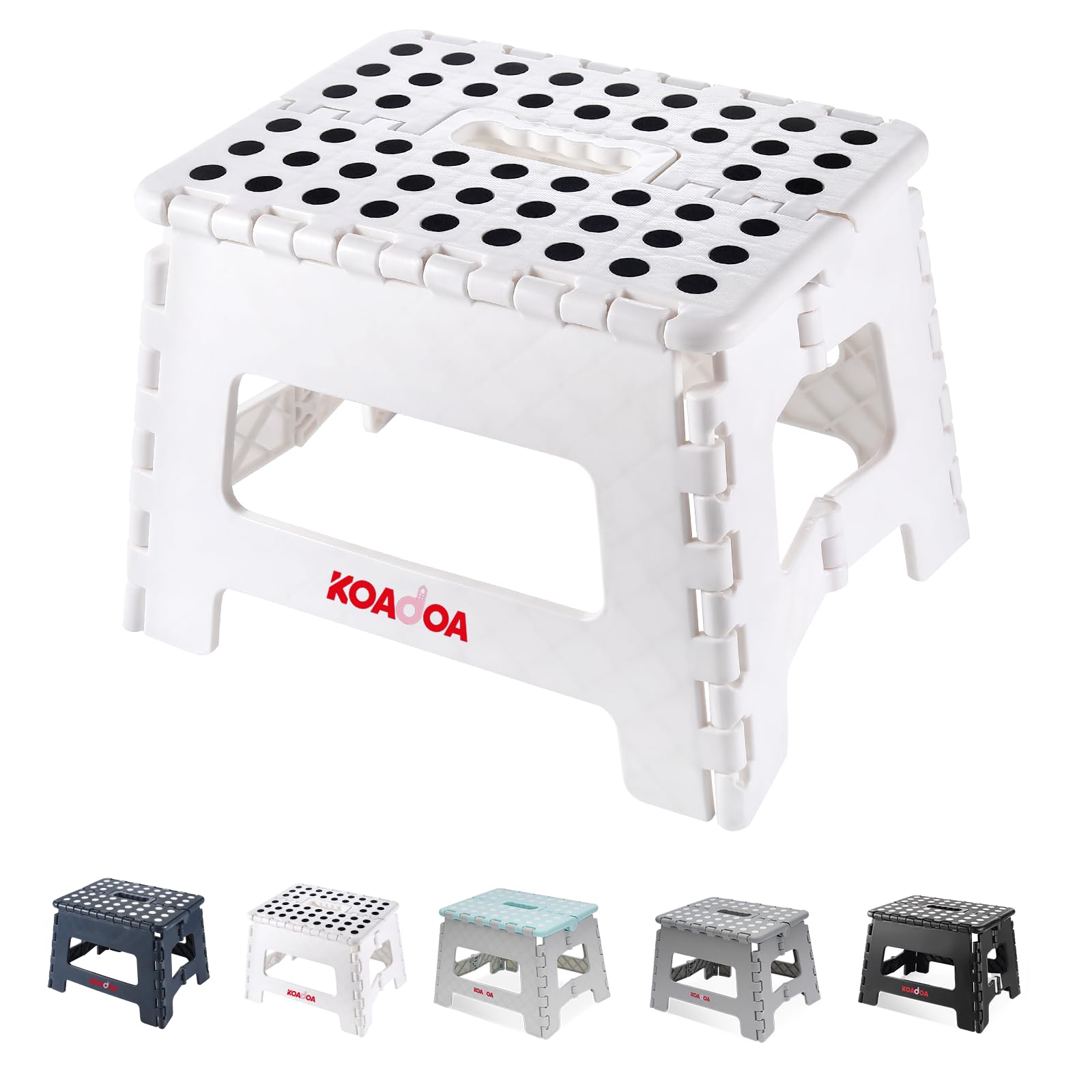 Marchepied Pliable 22,9 Cm - Tabouret Jusqu'à 150 Kg - Léger Et Antidérapant Pour Cuisine, Salle De Bain, Enfants (Noir)