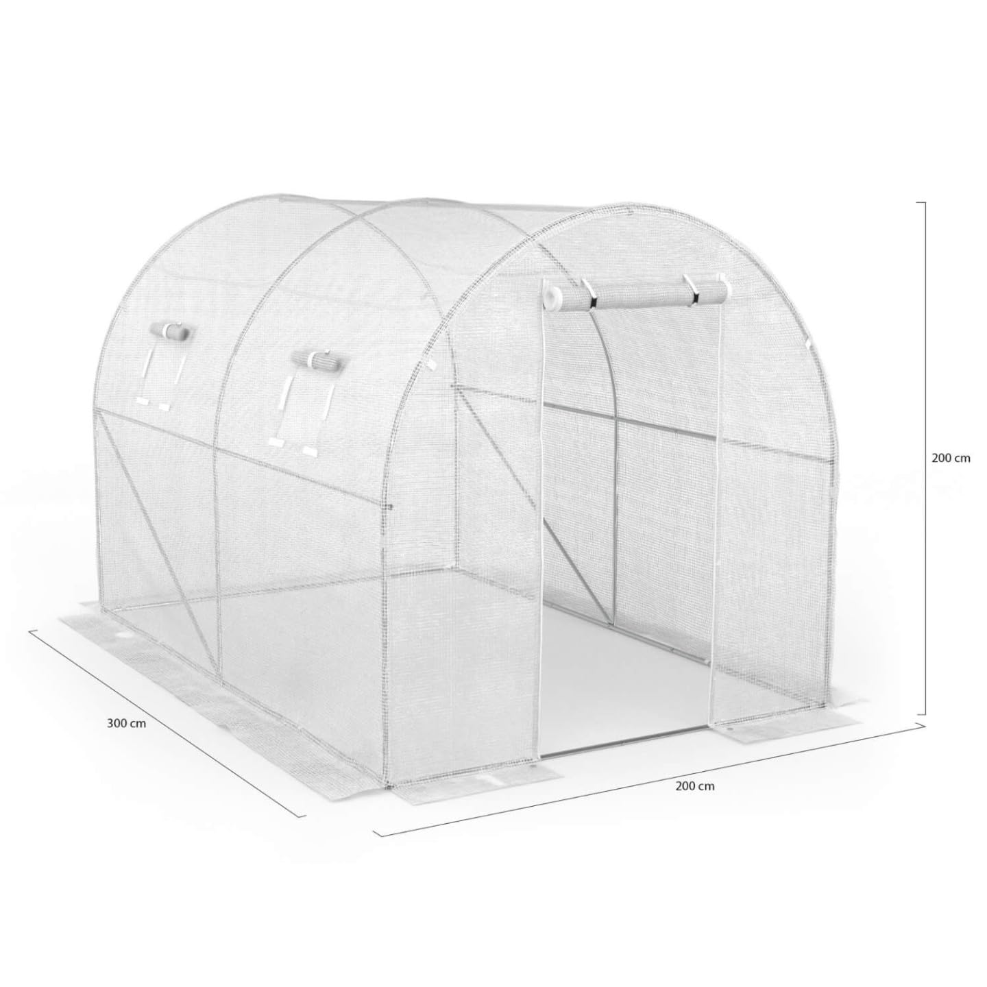 IDMarket - Invernadero, túnel, 6 m², color blanco, serie Huerto Roma, 2 x 3 m