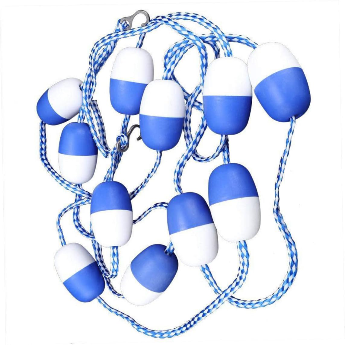 Corde de séparation de sécurité pour Piscine, 6m, Crochets Ligne Voie à Boule Flottante, Accessoire pour Voies navigables