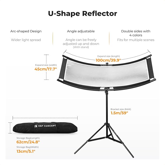 Reflector Curvo U-Shape 100x45cm con Tela 4 en 1 miniatura 2