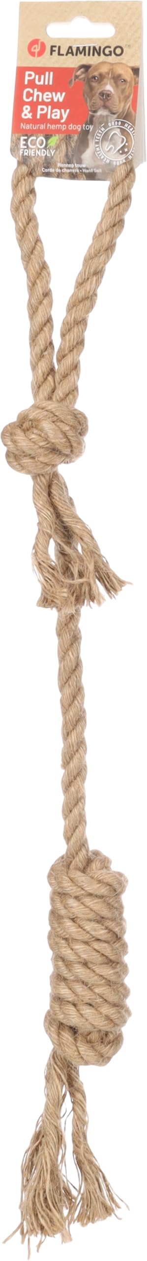 Flamingo DT HEMP KUSH PULL ROPE 2 KNOTS BROWN 52x4x3,5CM