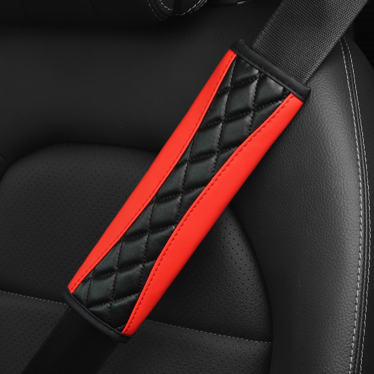 2 pezzi di protezione per cintura di sicurezza auto, per adulti e bambini, imbottitura universale in pelle per cintura di sicurezza, viola | Leroy Merlin