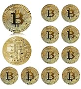 Amazon.com: Neatbuddy 12Pcs Bitcoin Coin - Gold Physical Bitcoin