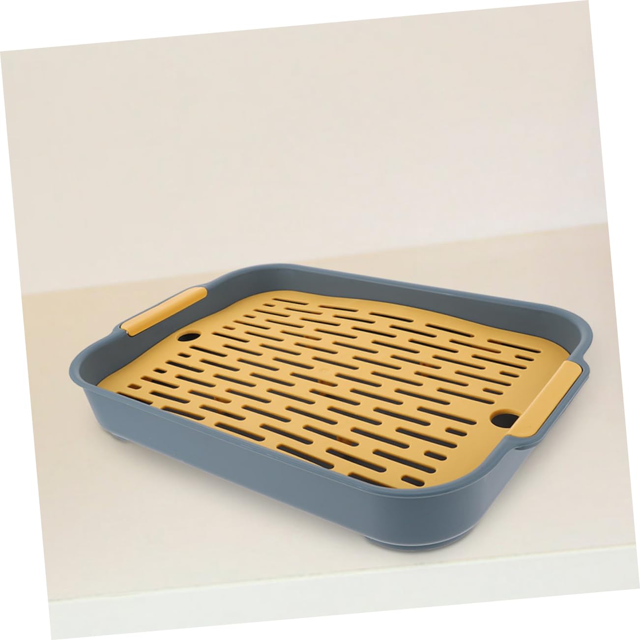 BESPORTBLE 6pezzi Vasca per Lettiera per Conigli e Piccoli Animali Design Compatto e Spazioso per Addestramento Toilette di Coniglietti Porcellini e Criceti Materiale Resistente