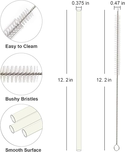 Miniatura 2 de Popote de repuesto compatible con vaso Stanley 30 de 40 onzas, paquete de 6 popotes de plástico reutilizables para Stanley Cup, accesorios incluyen