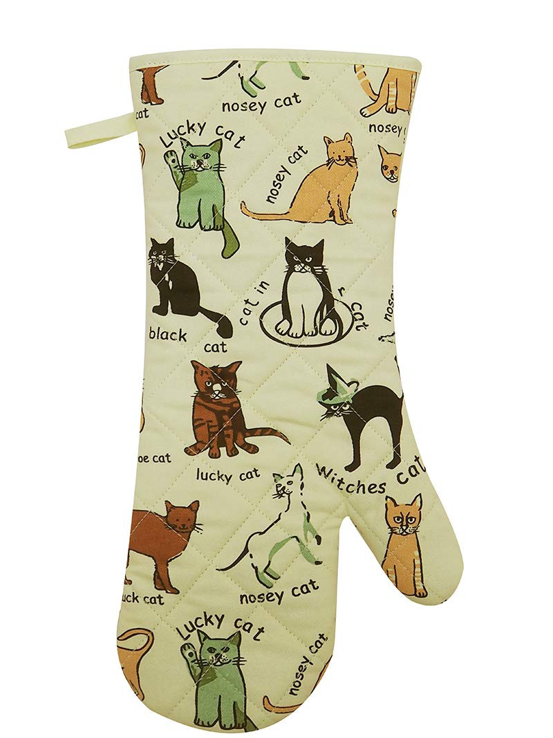 Highlands Homeware Happy Cat Oven Mitt - Cotton - Extra Medium